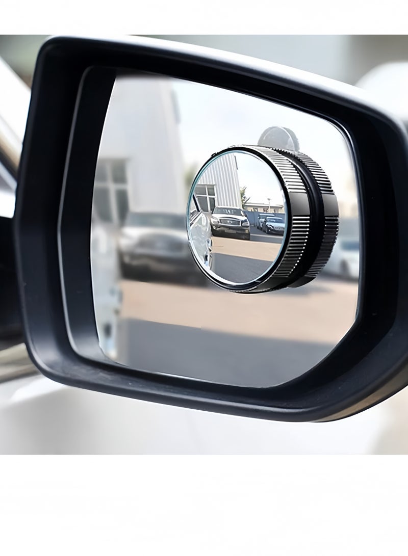 Lee Yon 2-Piece Blind Spot Car Mirror Universal Rainproof 360 Degree Adjustable Car Visual Aid Mirror Reusable Rearview Mirror With Sucker For Cars Trucks, Black  - Image 2
