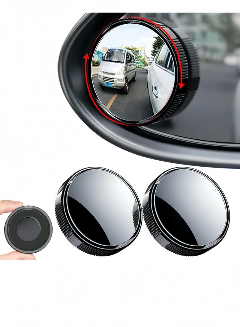 Lee Yon 2-Piece Blind Spot Car Mirror Universal Rainproof 360 Degree Adjustable Car Visual Aid Mirror Reusable Rearview Mirror With Sucker For Cars Trucks, Black  - Image 1