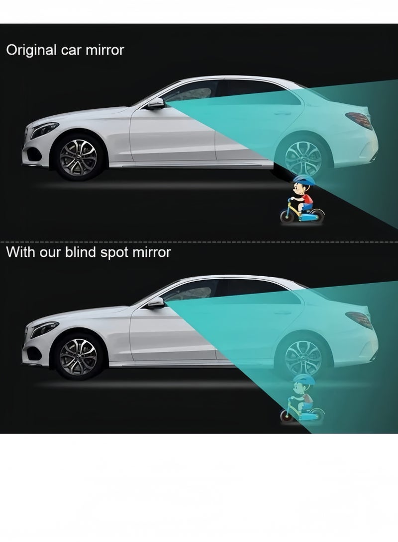 Lee Yon 2-Piece Blind Spot Car Mirror Universal Rainproof 360 Degree Adjustable Car Visual Aid Mirror Reusable Rearview Mirror With Sucker For Cars Trucks, Black  - Image 4