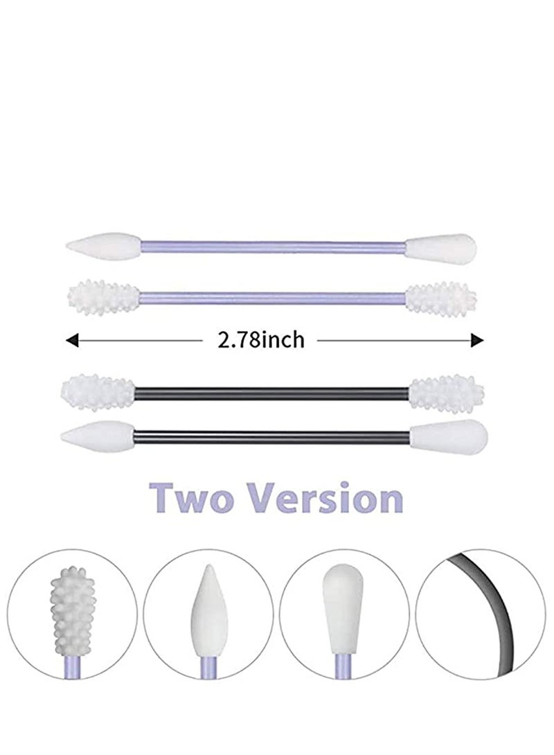 Excefore 4 sticks Washable Safety Silicone Cotton Buds for Ear Cleaning Cosmetic Beauty Care - Image 4