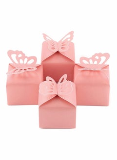 Y&D 100PCS Pink Butterfly Favor Boxes, Candy Box Decoration Party Wedding Birthday Small Gift Boxes for Engagement Parties, Anniversaries and Holiday Gatherings(Pink)  - Image 1