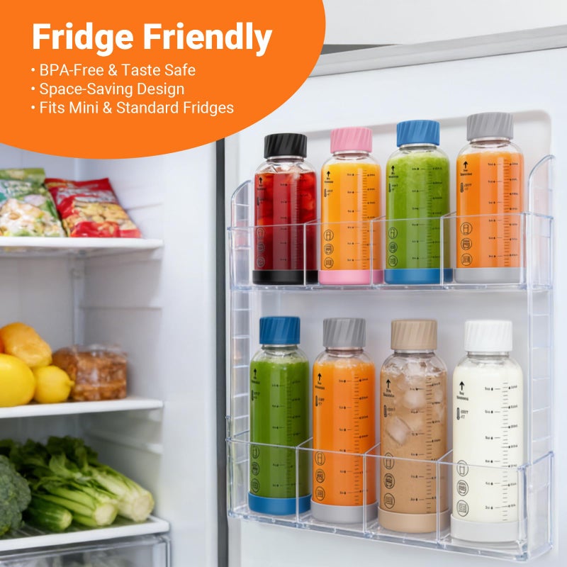 Luxfuel 12 oz Glass Juice Bottles with Lids, 4 Pack Borosilicate Glass Bottles with Stainless Steel Lid - Reusable, BPA-Free for Juicing, Smoothies, Infused Water & Protein Drinks, Leakproof, Clear - Image 4
