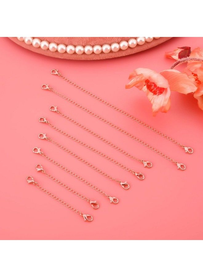 KINBOM 8Pcs Extension For Necklace 4 Size Jewelry Extenders Necklace Chain Extender Extension Chain For Jewelry Making Necklace Bracelet Anklet (Rose Gold) - Image 4