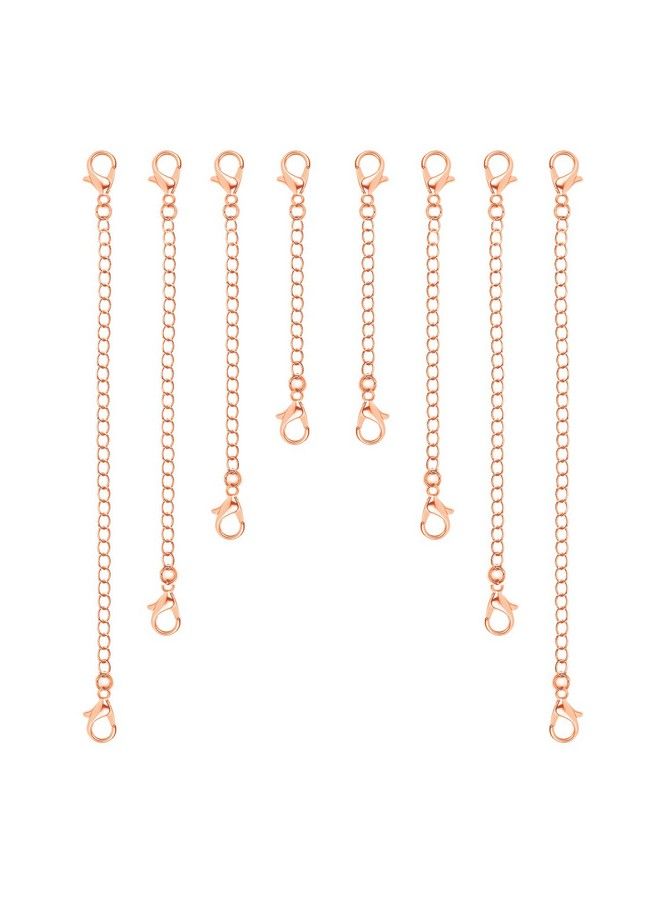KINBOM 8Pcs Extension For Necklace 4 Size Jewelry Extenders Necklace Chain Extender Extension Chain For Jewelry Making Necklace Bracelet Anklet (Rose Gold) - Image 1