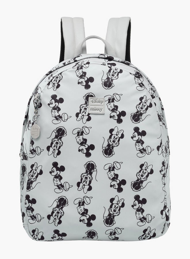 ديزني حقيبة ظهر بطبعة ميكي وميني ماوس بأشرطة قابلة للتعديل - Image 1