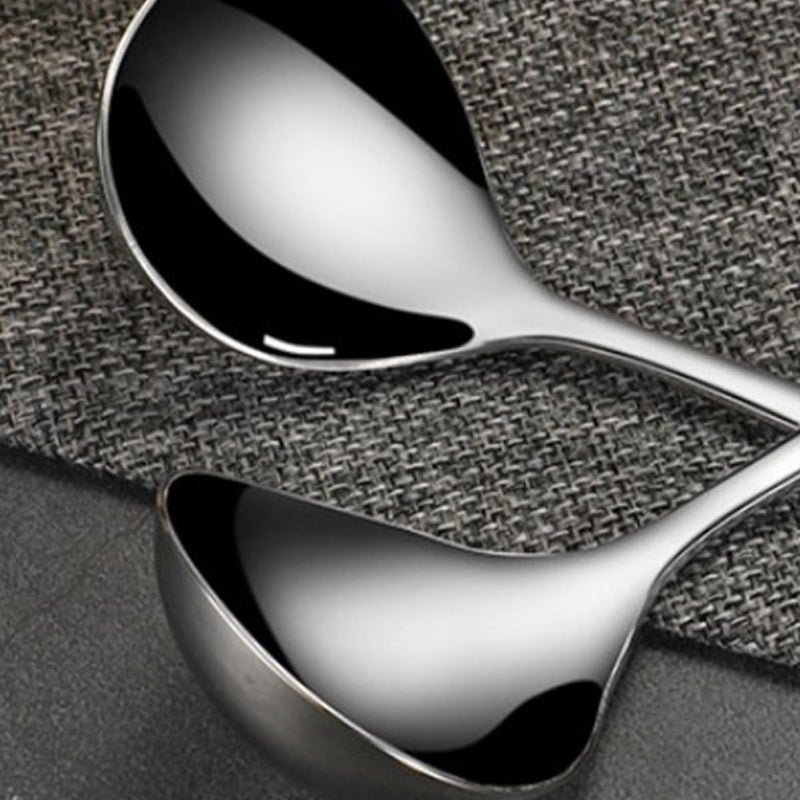 Long Handle Stainless Steel Soup Ladle and Serving Spoon Set 2Pcs Kitchen Utensils - Image 4