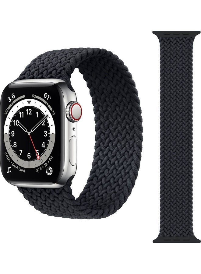 NIBEMINENT Replacement Band For Apple Watch Series 1/2/3/4/5/6/SE 38/40mm Charcoal Black - Image 2
