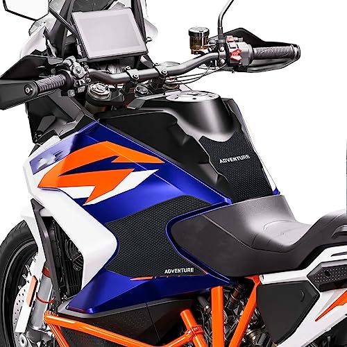 KATIE DEVI For 1290 Super Adventure S/R 2021-2023 Motorcycle Side Fuel Tank pad Tank Pads Protector Stickers Decal Gas Knee Grip Traction Pad Tankpad (One set) black - Image 2