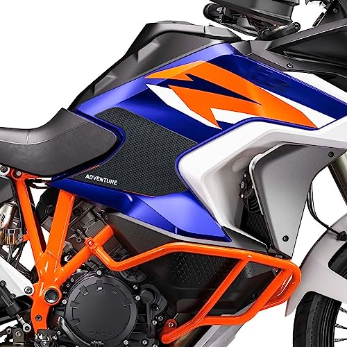 KATIE DEVI For 1290 Super Adventure S/R 2021-2023 Motorcycle Side Fuel Tank pad Tank Pads Protector Stickers Decal Gas Knee Grip Traction Pad Tankpad (One set) black - Image 5