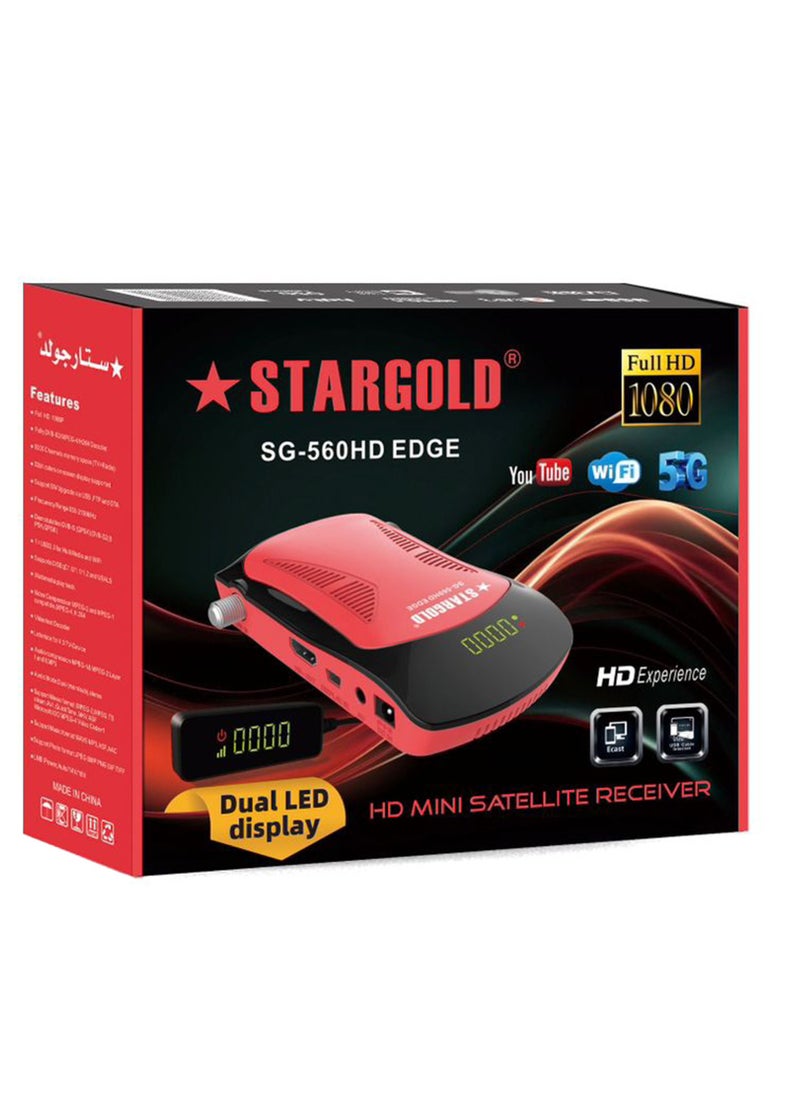 ستارجولد جهاز استقبال ستالايت صغير عالي الدقة 5G شاشة LED مزدوجة Full HD 1080  - Image 2