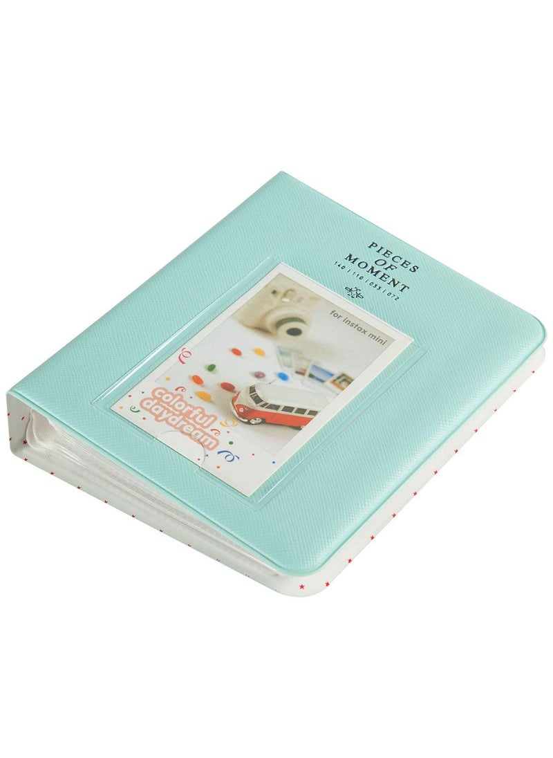 ZIKKON ZIKKON 64 Pockets Photo Album for Fujifilm Instax Mini 12 11 9 8 40 99 Evo Liplay 7S Instant CameraMini Link Printer Polaroid Snap Touch PIC300 Z2300 Mint Zip Instant Camera Printer Ice blue  - Image 3