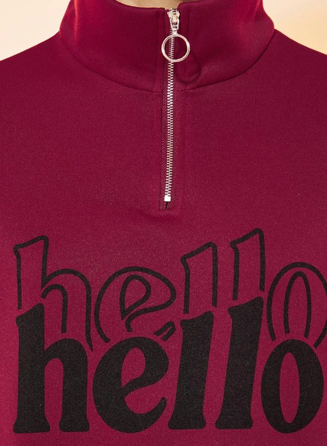 Take Two Printed Oversized Sweatshirt