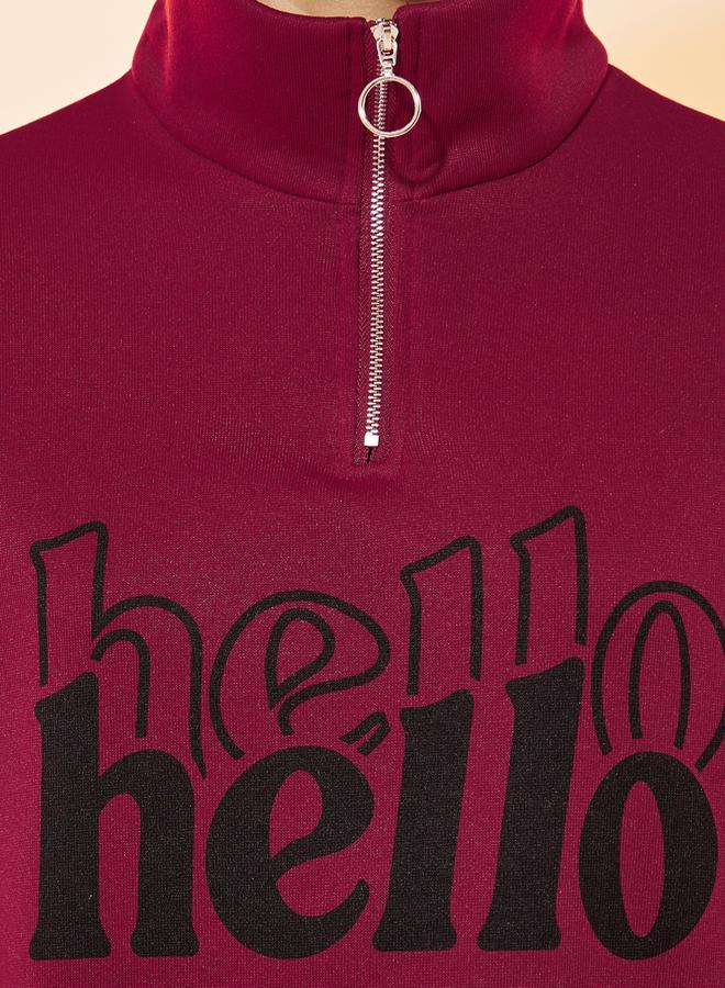 تايك تو سويت شيرت فضفاض مطبع بكتابة - Image 4