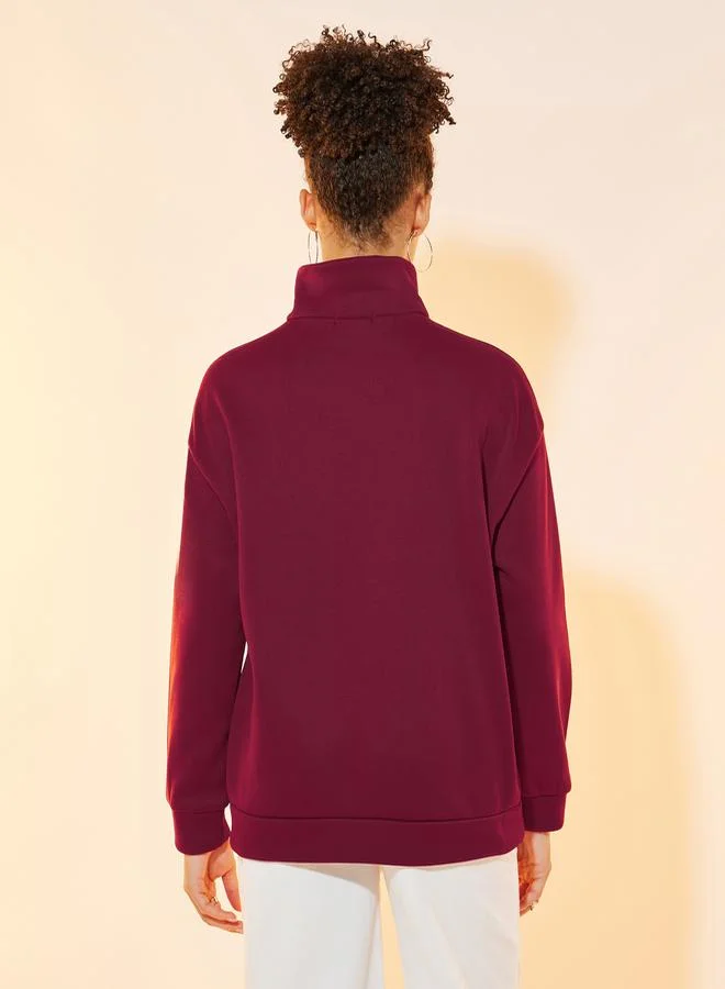 Take Two Printed Oversized Sweatshirt