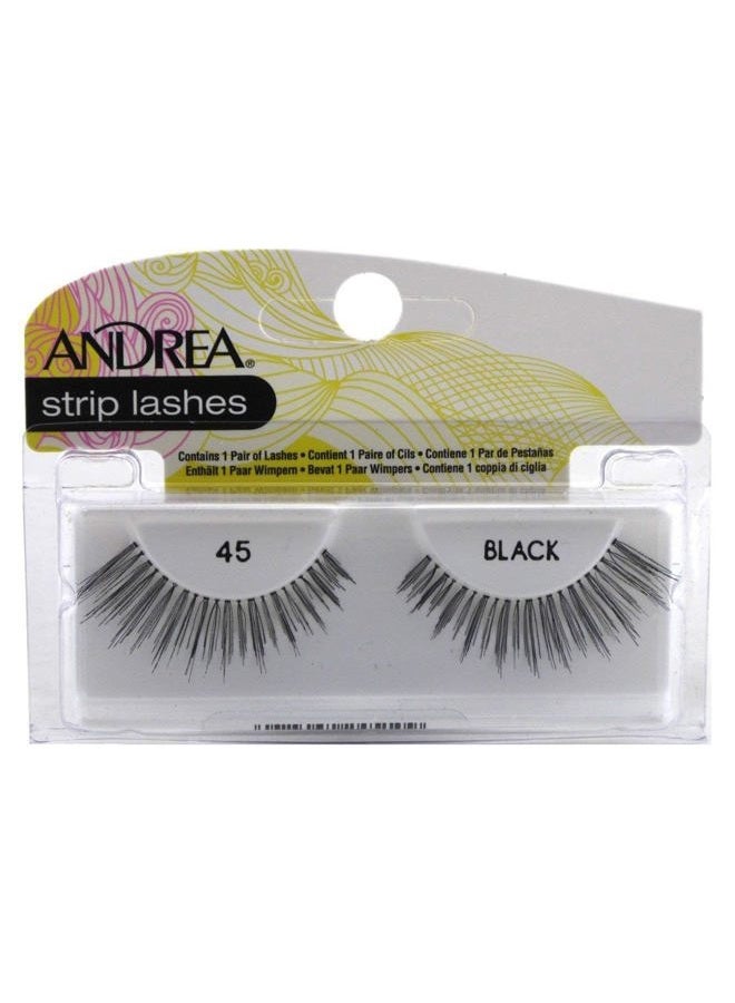 Andrea Lashes Strip Style 45 Black (6 Pack) - Image 3