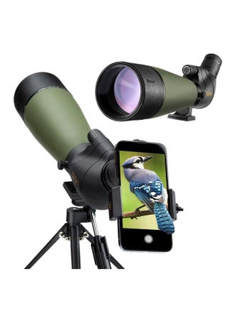 Updated 20-60x80 Spotting Scope with Tripod, Carrying Bag - BAK4 Angled Scope for Target Shooting Hunting Bird Watching Wildlife Scenery (Phone Mount+SLR Mount Compatible with Canon) 1 - pzsku/Z32F1D34289E300FC60DAZ/45/_/1686496559/3b8b1ac5-6609-437b-b341-446604dfef79