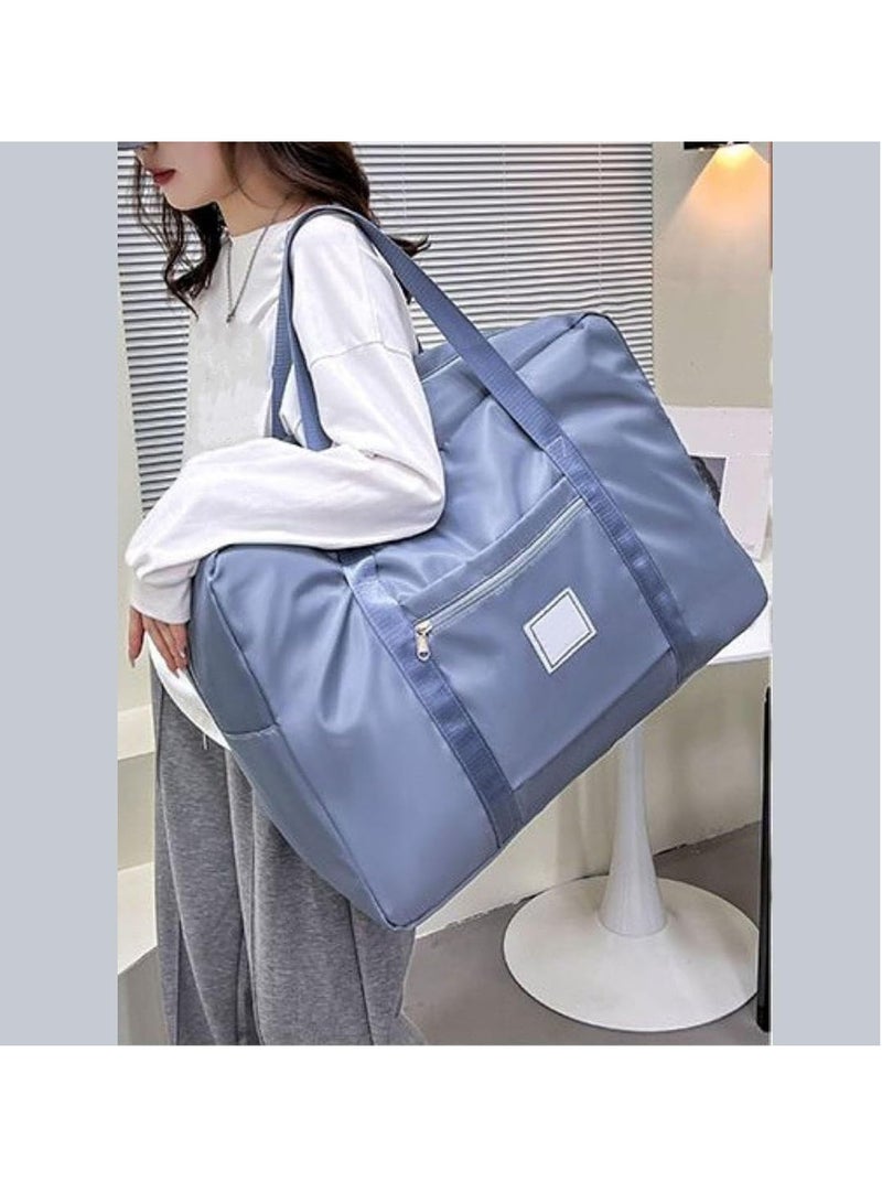 Large Moving Travel Storage Bag Large Capacity Travel Bag Clothes Storage Bag Hand Luggage Bag Moisture-proof Quilt Storage Bag (Blue) - Image 4