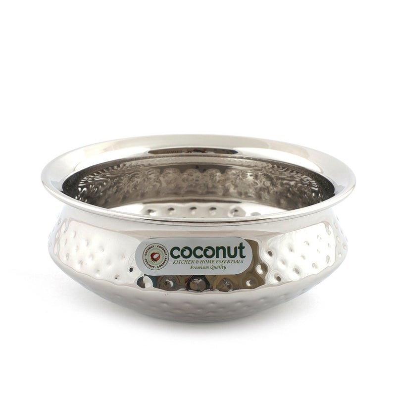 Coconut Stainless Steel Hammered Golconda Kadai - 300 ML