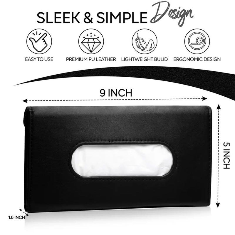 Maharsh Auto Accessories Car Sun Visor Tissue Box Car Back Seat Headrest Hanging Multi-use Tissue Box Durable Premium Elegant Design Paper Napkin Holder Tissue Holder-1pcs - Image 2