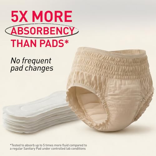 Sirona Disposable Teens Period Pants | Period Panty for Teens | Leak-proof Protection | Super Absorbent & Comfortable | Available in Cute Floral Design | Pack of 5 - Image 3