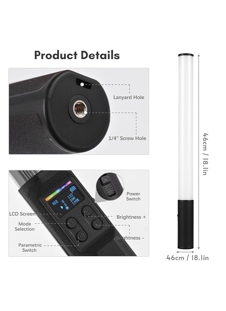 ماركة غير محددة - w150rgb-ii المحمولة RGB مصباح LED مصباح الفيديو عصا 2500k-9000k 20 ضوء قابل للتعديل تأثير المشهد المدمج في البطارية ، VLOG يعيش المنتج صورة فوتوغرافية - Image 1