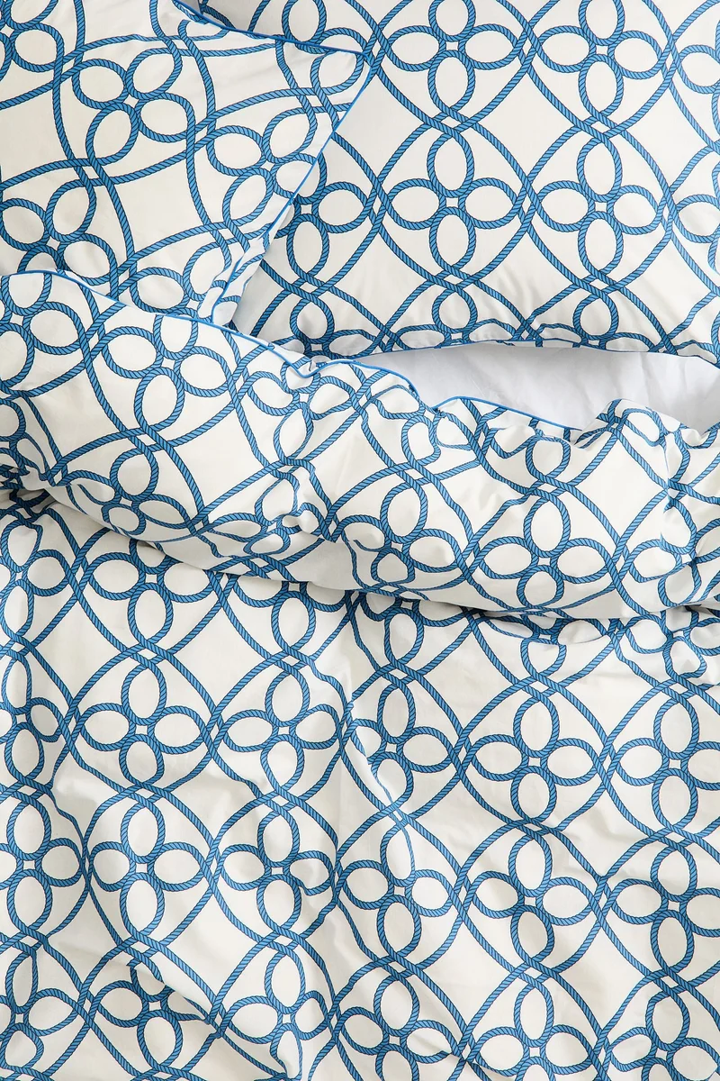 اتش اند ام طقم غطاء لحاف منقوش بمقاس دابل/كينج