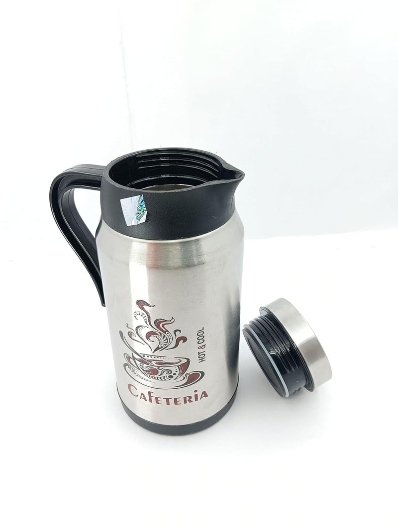 RUDRALCO Stainless Steel 900ml Teapot with Handle Double Wall Vacuum Insulated Thermosteel Carafe BPA Free Jug for TeaCoffee Juice 18 Hours Hot 24 Hours Cold 1 Year Warranty Black - Image 2
