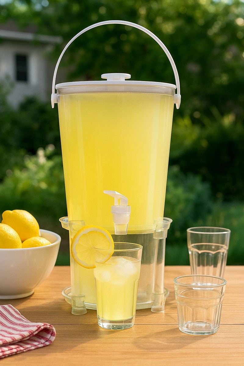 تراست موزع عصير أكريليك مع حامل سعة 5 لتر 29×19×19 سم - Image 1