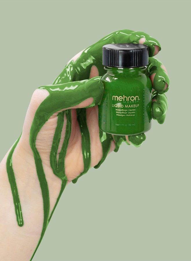 mehron Makeup Liquid Face and Body Paint (1 oz) (GREEN) - Image 2