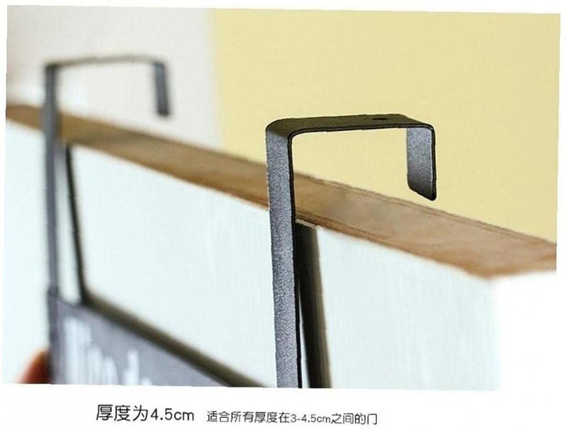 AKRIZA Iron Over The Door Hook (6 Hooks, Black) - Image 3