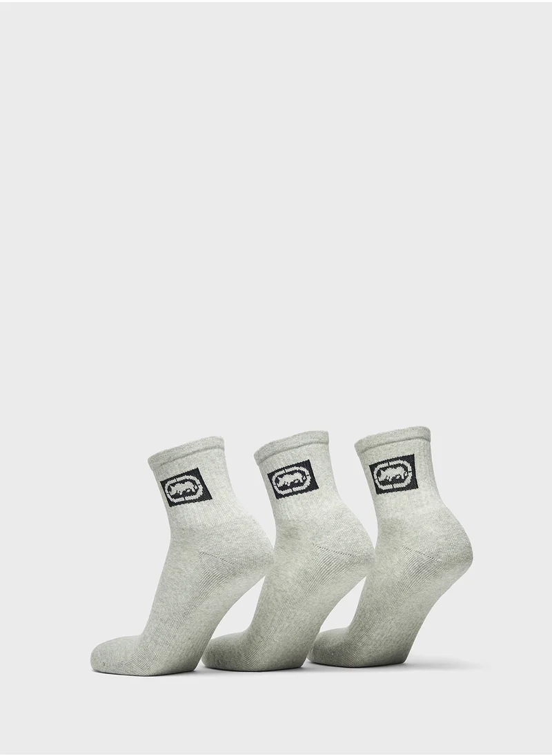 Ecko Unltd. Set of 3 - Ecko Logo Detail Ankle Length Socks