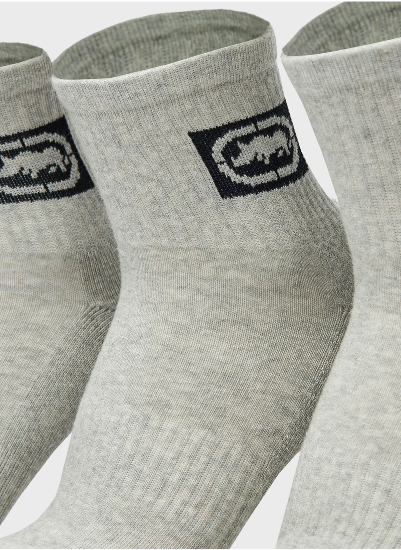 Ecko Unltd. Set of 3 - Ecko Logo Detail Ankle Length Socks