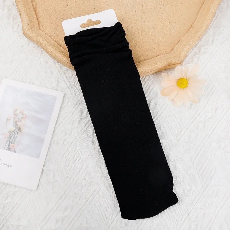 Women Loose Socks for Girls JK Japanese Harajuku Cute Crew Socks Solid Colors Soft Knitting Striped Cotton Velvet Stockings - Image 2