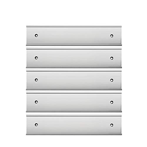 Icomecn Nameplate Holder Wall or Door 5Pack Silver 2“ × 10” - Image 1