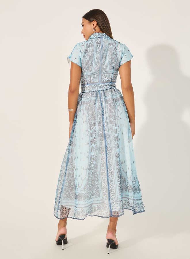 Styli Paisley Print Midi Dress  - Image 5