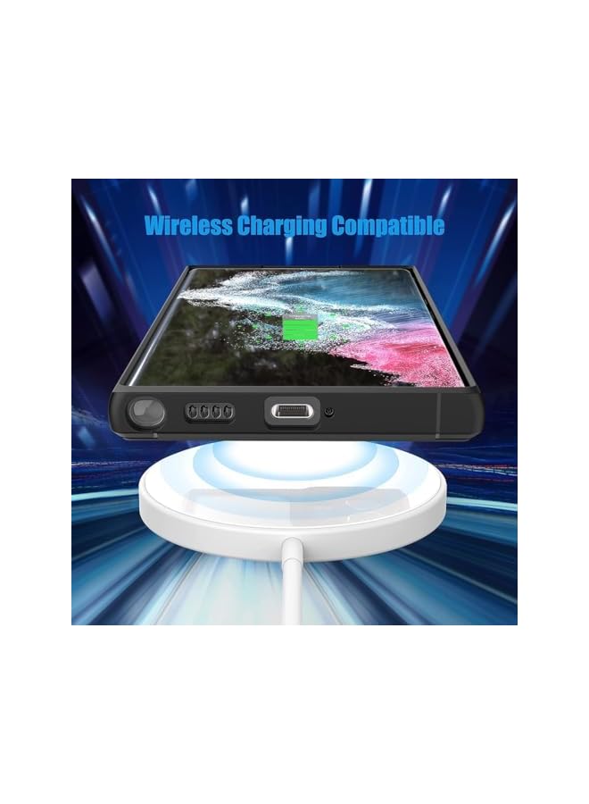 Excefore Case For Samsung Galaxy S22 Ultra 5G 6.8 Inch Anti Fall Shockproof Bumper Protective Phone Slim Fit Cover For Galaxy S22 Ultra Anti Scratch Hard Pc Dark Green - Image 3