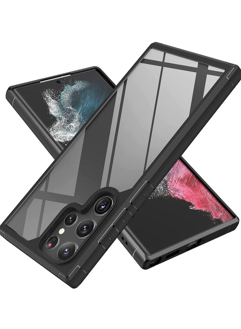 Excefore Case For Samsung Galaxy S22 Ultra 5G 6.8 Inch Anti Fall Shockproof Bumper Protective Phone Slim Fit Cover For Galaxy S22 Ultra Anti Scratch Hard Pc Dark Green - Image 1