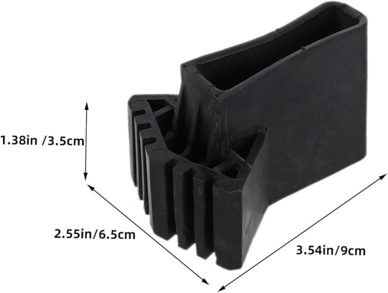 2Pcs Non Slip Ladder Feet Covers Replacement Leg Pads Black Plastic Anti Skid for Household Outdoor - Image 3
