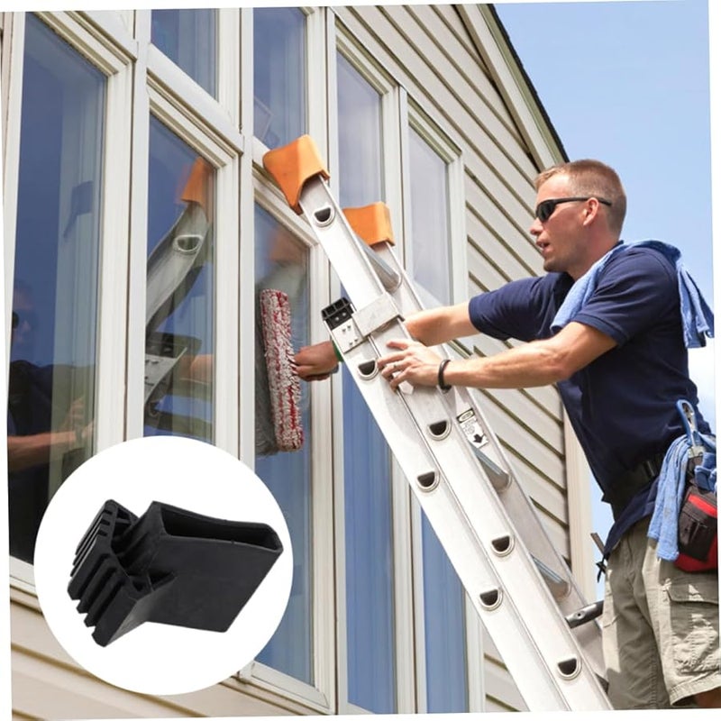 2Pcs Non Slip Ladder Feet Covers Replacement Leg Pads Black Plastic Anti Skid for Household Outdoor - Image 4
