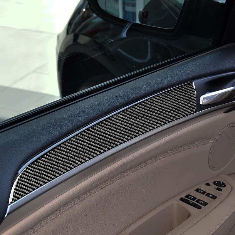 AIRSPEED Black Carbon Fiber Door Handle Panel Cover for BMW X5 E70 & X6 E71 - Image 4