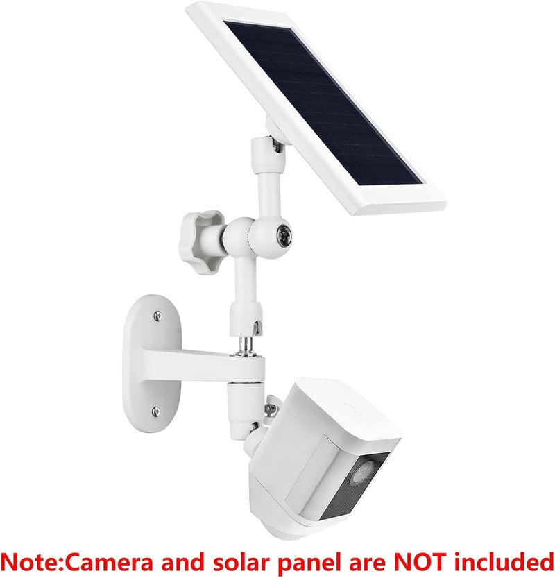 ALERTCAM 2-in-1 Wall Mount for Ring Solar Panel, Stick Up Cam Battery and Spotlight Cam Battery, Adjustable Angle to Get Maximum Sunlight for Your Ring Solar Panel - White - Image 3