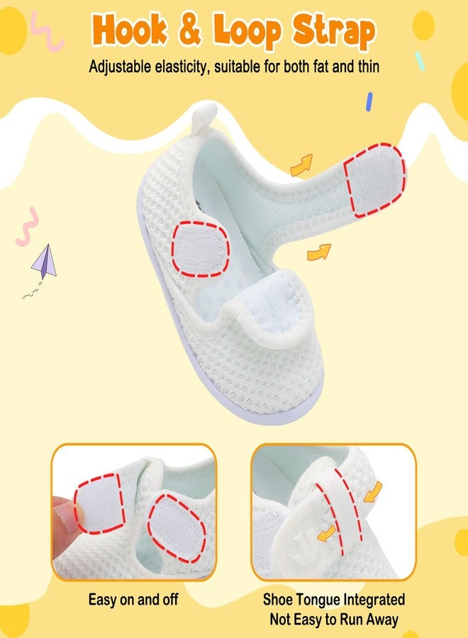 FEETCITY Barefoot Baby Snekaers Infant Walking Shoes Boys Girls Slip-On Shoes Wide Toddler Sock Shoe Flexible White - Image 3