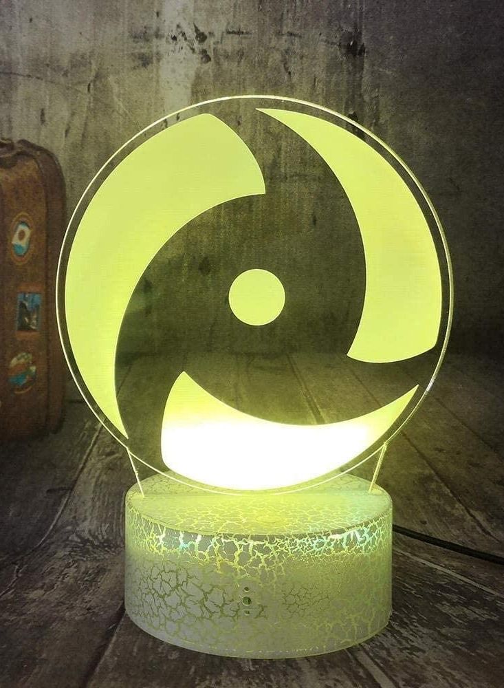 althiqahkey 3D Night Light Illusion Led Lamps Decor lamp for Kids Naruto Anime Character Uchiha Sasuke 3D LED Night Light Baby Table Lamp Kid Holiday Kid Christmas lamp Home Decor - Image 1
