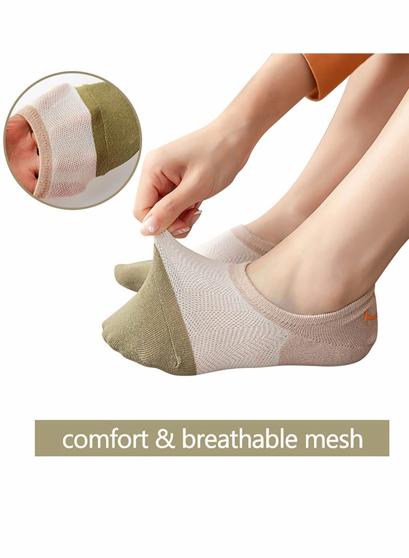 Y&D Women's Low Cut Socks, 5 Pairs Invisible Cute Hidden Non-Slip Breathable Thin Socks  - Image 2