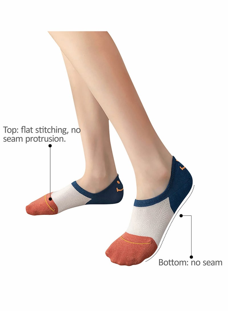 Y&D Women's Low Cut Socks, 5 Pairs Invisible Cute Hidden Non-Slip Breathable Thin Socks  - Image 3
