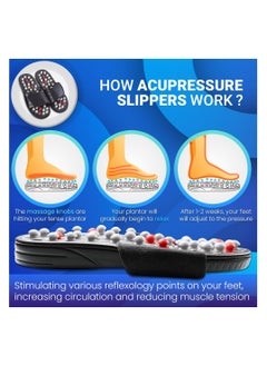 Generic Acupressure Foot Massager Massage Slippers Shoes Reflexology Sandals Gift for Men Women, Reduce Feet Neuropathy Pain Relief and Tension, Promote Circulation (Black, Size: 27.5cm)  - Image 5