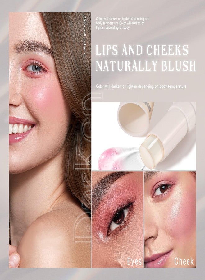 NewBang Color Changing Blush Stick for Cheeks Makeup,Clear Blush PH Temperature Changing Pink Cream Blusher Magic Waterproof Face Stick Multi-Use Lips and Cheek Tint,Matte Finish Natural Lightweight - Image 2