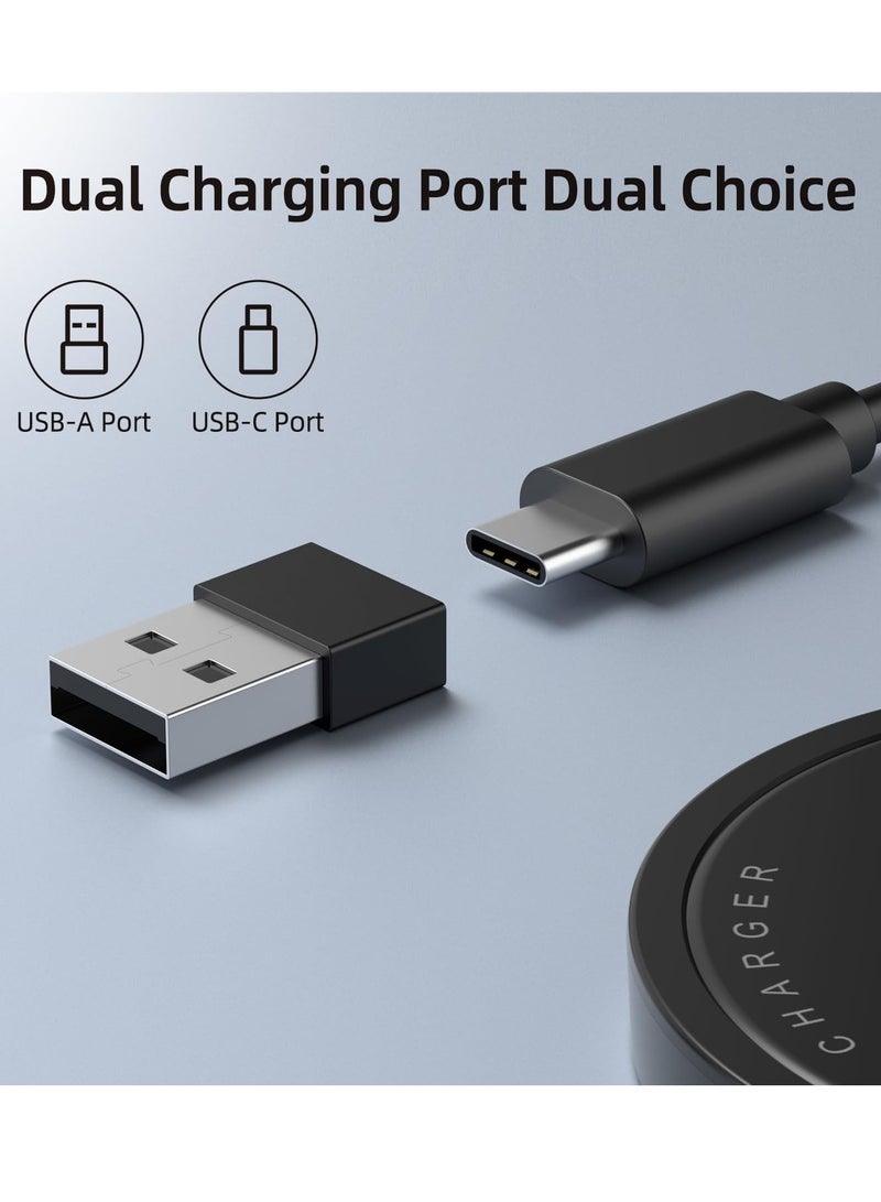 General Wireless Charger, 15W Max Fast Magnetic Wireless Charging Pad Compatible with iPhone 15/14/13/12 with USB-A Converter Black  - Image 4