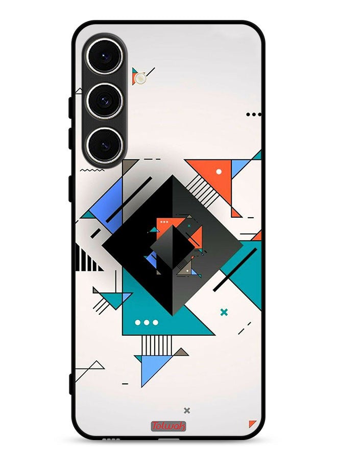 Tolwak Samsung Galaxy S24 FE 5G Protective Case Cover Square And Triangle Shapes Abstract Pattern - Image 1