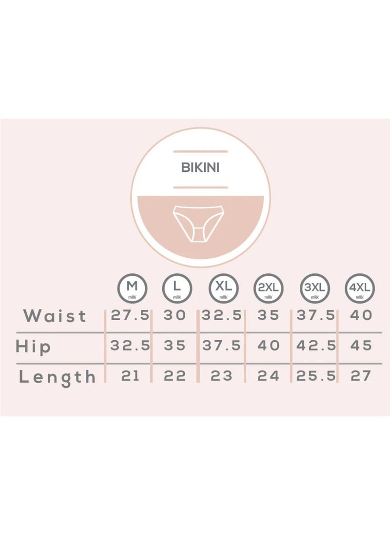 Milk - Women's Bikini Panties Set of 3, Printed Cotton Underwear, Soft & Comfortable, Stylish Design for Everyday Wear - Image 1
